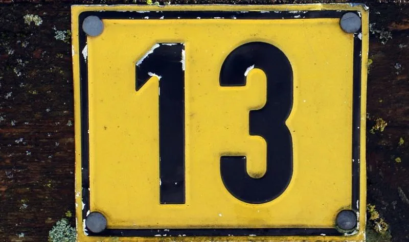 numero 13 desafortunado